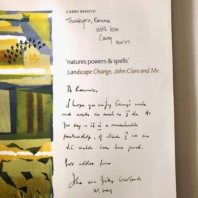 Natures Powers and Spells: Landscape Change, John Clare and Me (2009) (Signed to dedicated to Ronald Blythe) - Image 2
