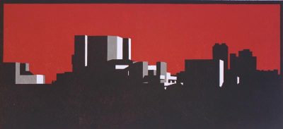 Southbank Umber print by Paul Catherall
