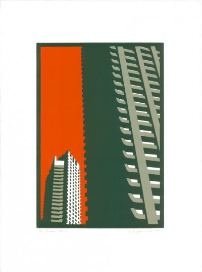 Barbican Orange print by Paul Catherall