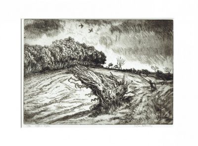 'Offa's Dyke' Engraving by Edgar Holloway