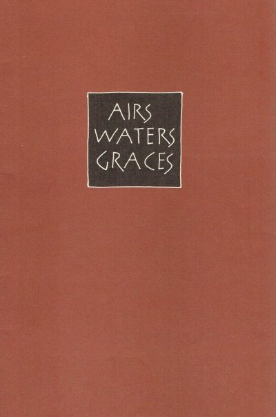 Airs Waters Graces. Signed by Ian Hamilton Finlay