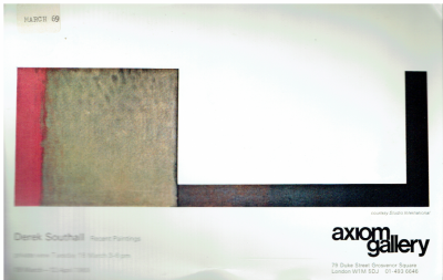 Derek Southall. Recent Paintings. Private View Card