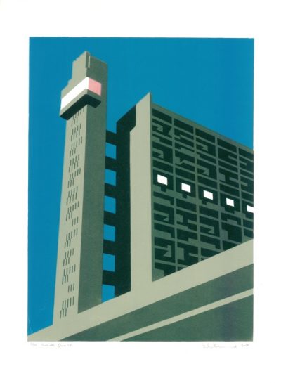 Trellick Blue Print by Paul Catherall