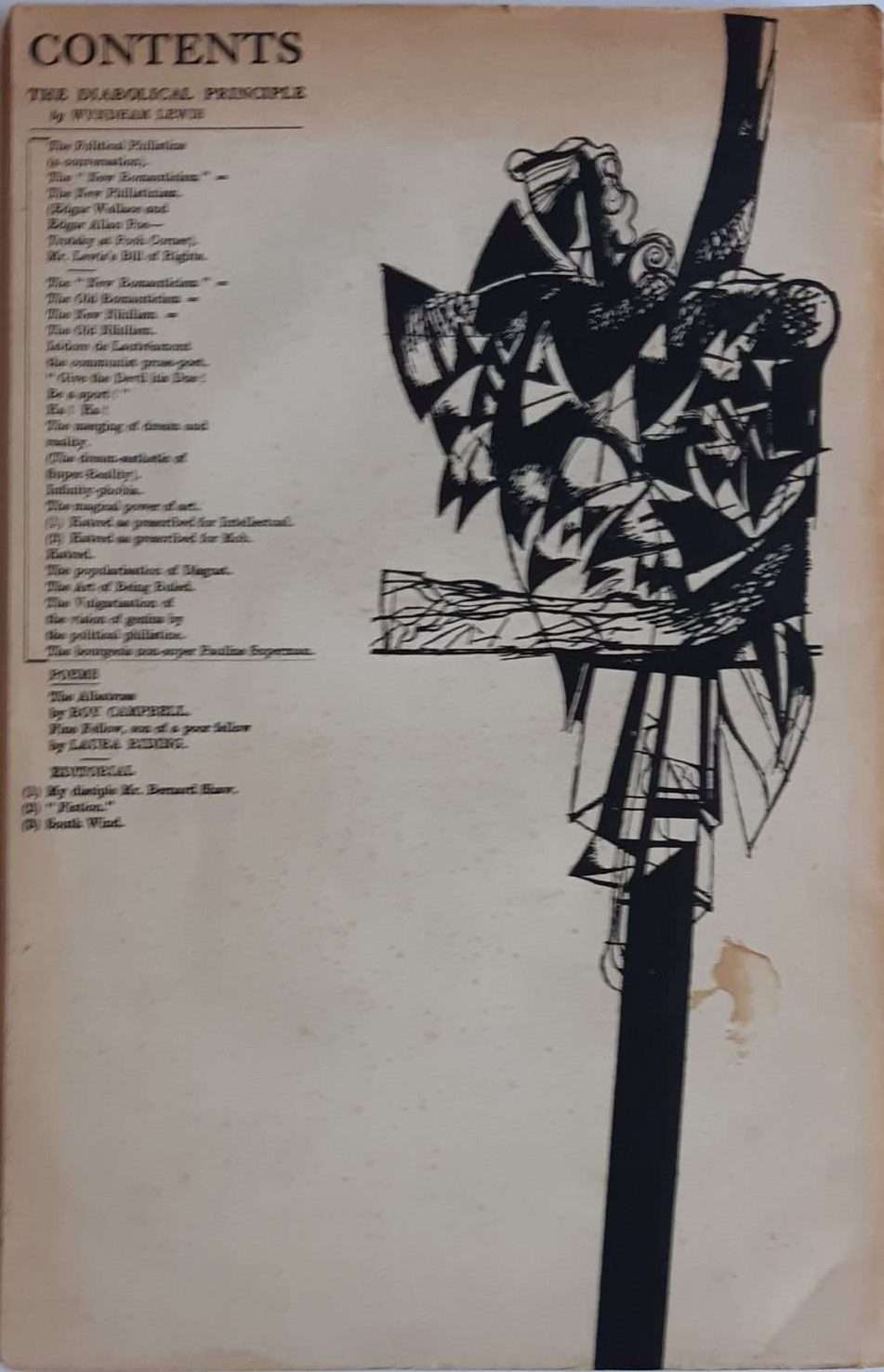 The Enemy No.3. A Review of Art and Literature. Editor Wyndham Lewis. First Quarter 1929. - Image 5