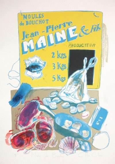 Moules de Bouchot Dieppe print by Chloe Cheese