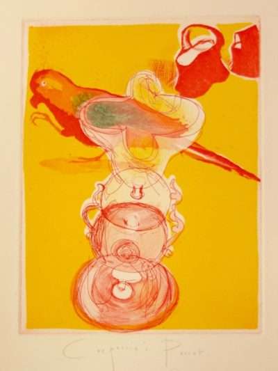 Carpaccio's Parrot print by Chloe Cheese