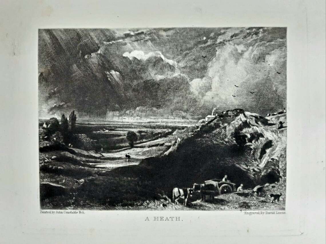 'A Heath' Mezzotint Engraving (After a Work by John Constable). From ‘English Landscape Scenery’, 1855