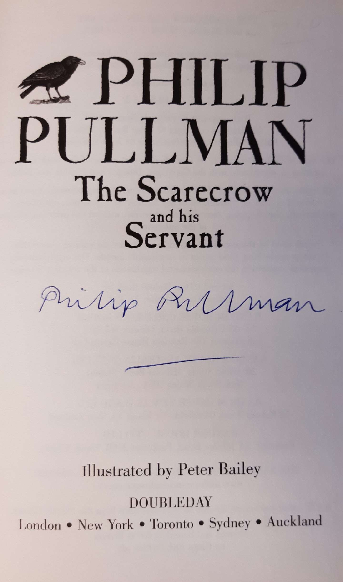 The Scarecrow and his Servant by Philip Pullman (Illustrated by Peter Bailey) (Signed) - Image 2