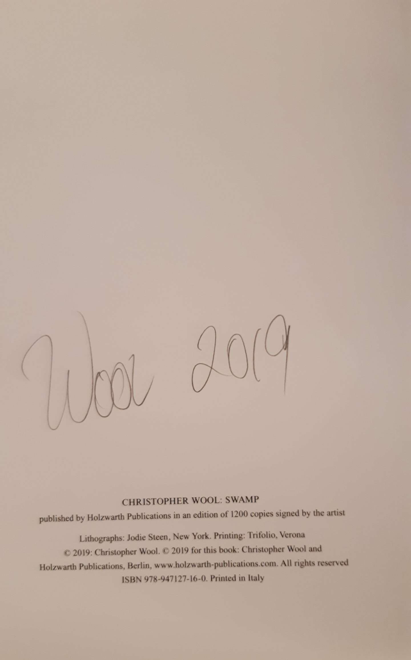 Christopher Wool - Swamp (Signed) (2019) - Image 5