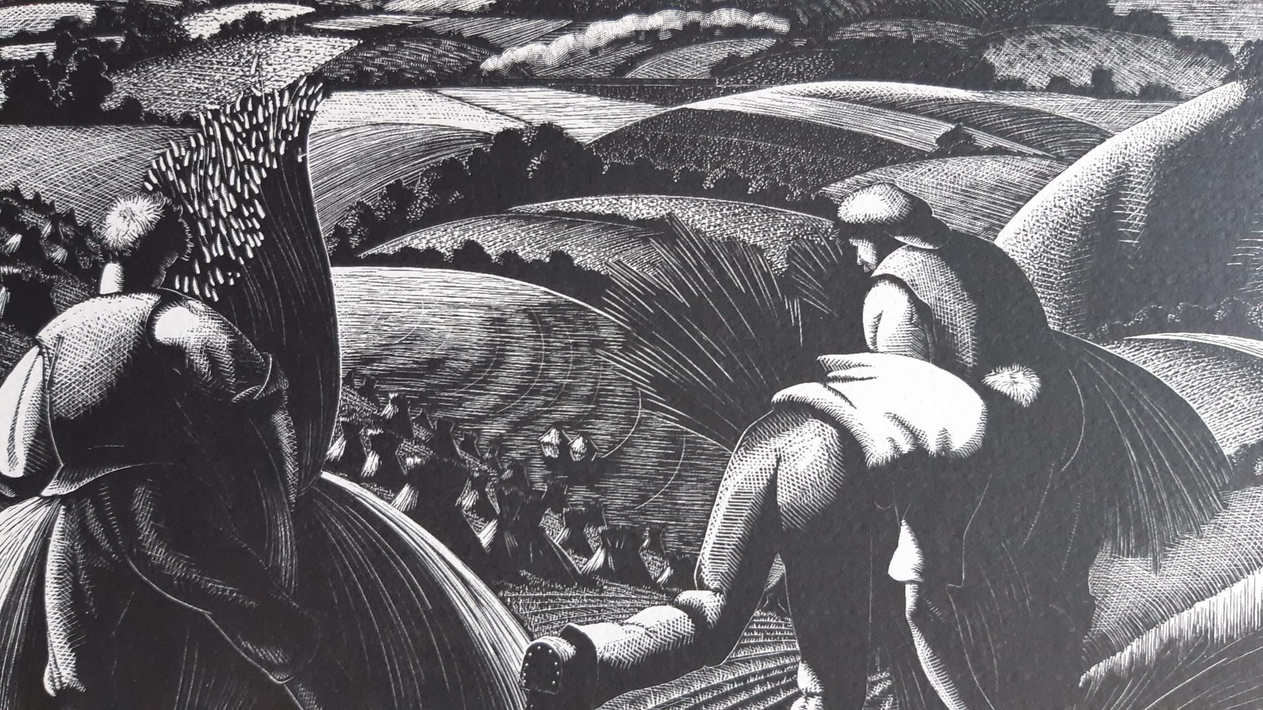 Clare Leighton 'June: Haymaking' (1995) (Lithograph) - Image 2