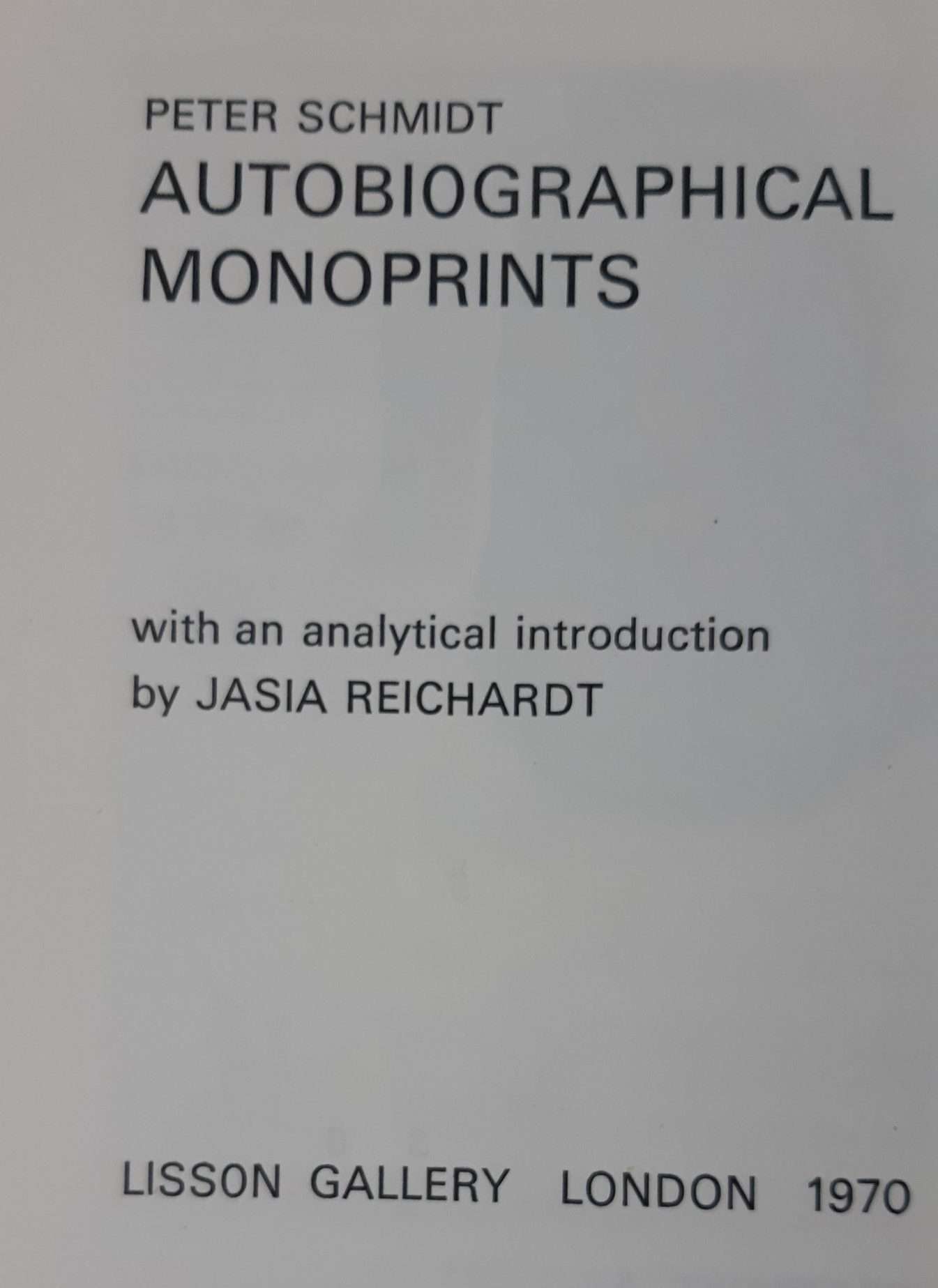 Peter Schmidt 'Autobiographical Monoprints' (1970) - Image 2