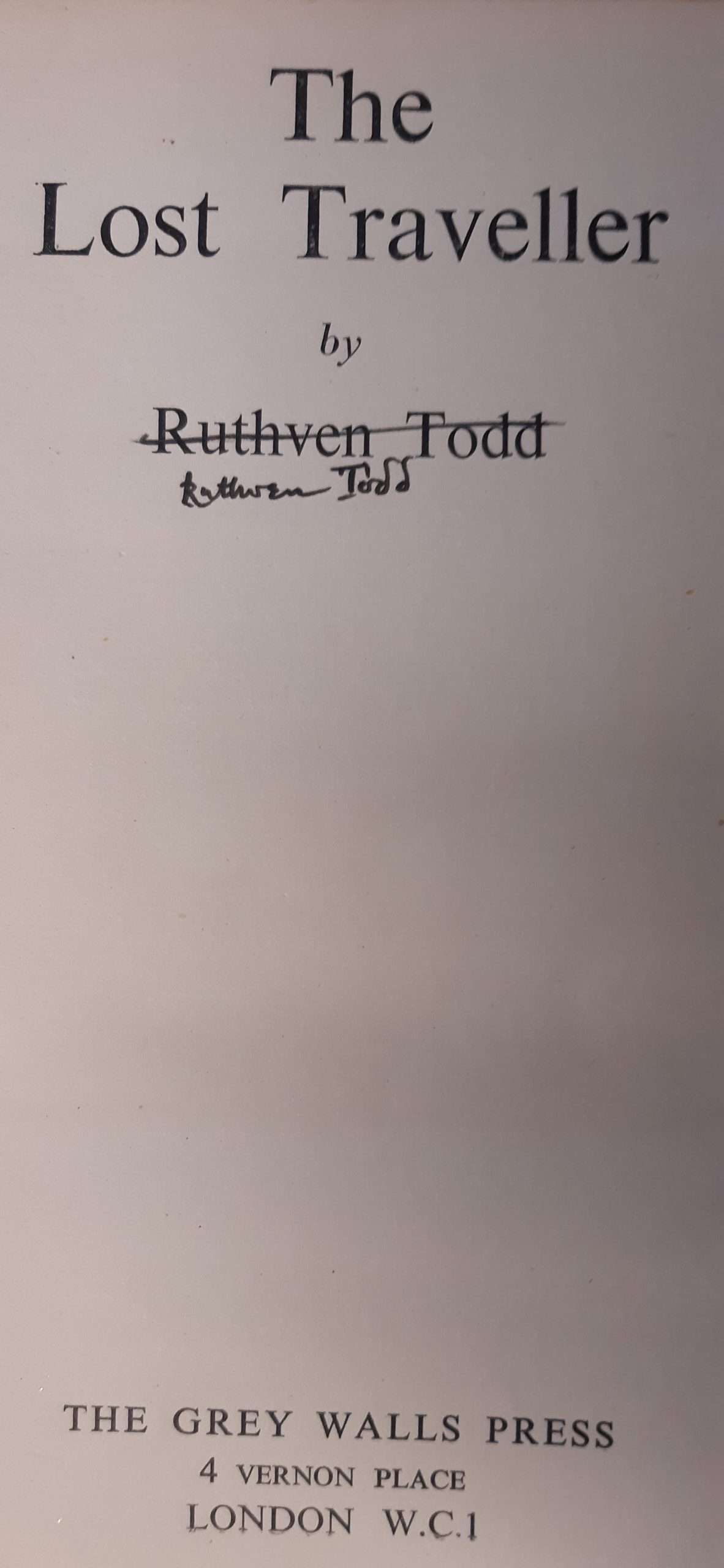 The Lost Traveller (Signed) (John Craxton Dust Jacket) (1943) - Image 8
