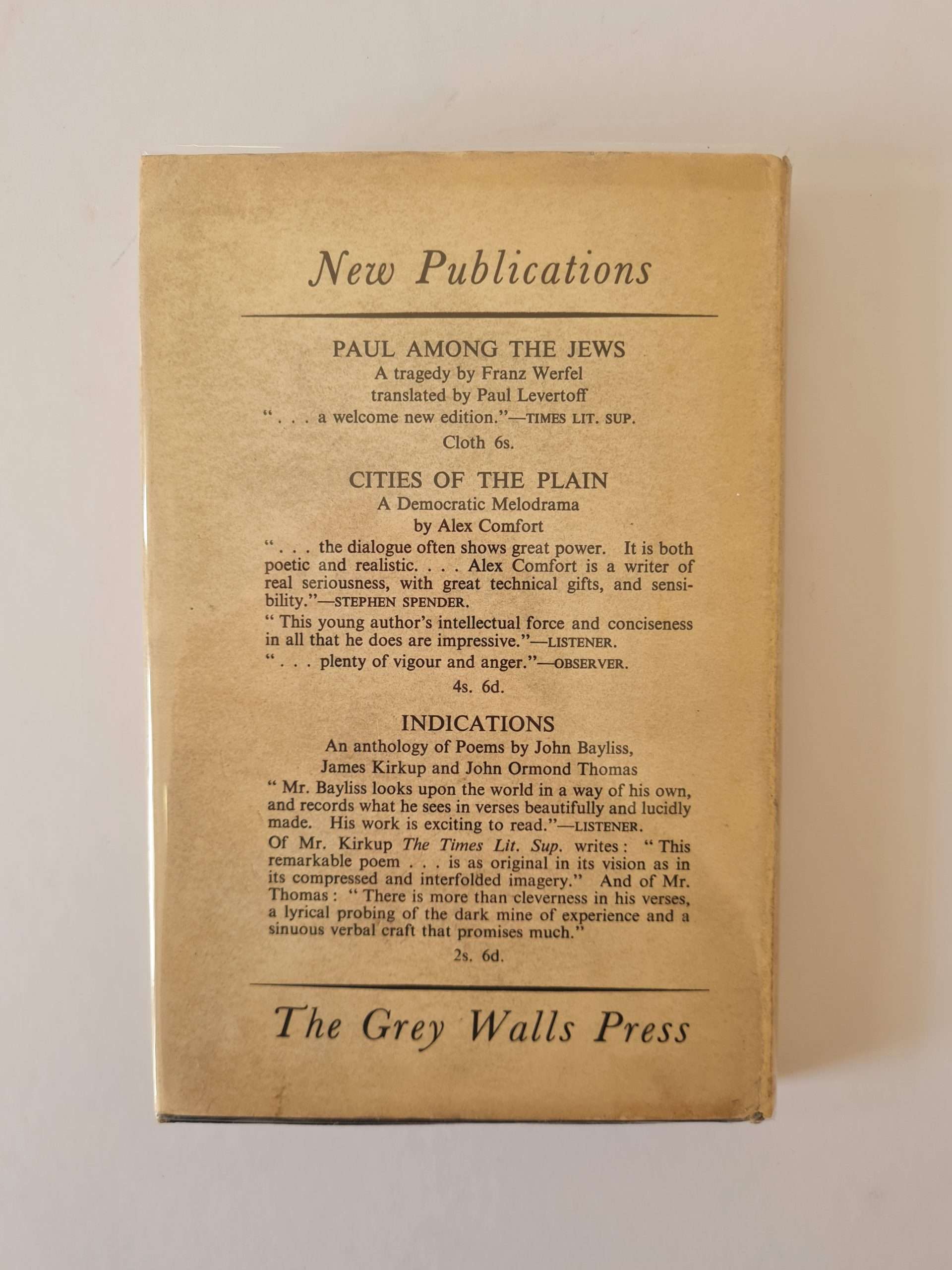 The Lost Traveller (Signed) (John Craxton Dust Jacket) (1943) - Image 2