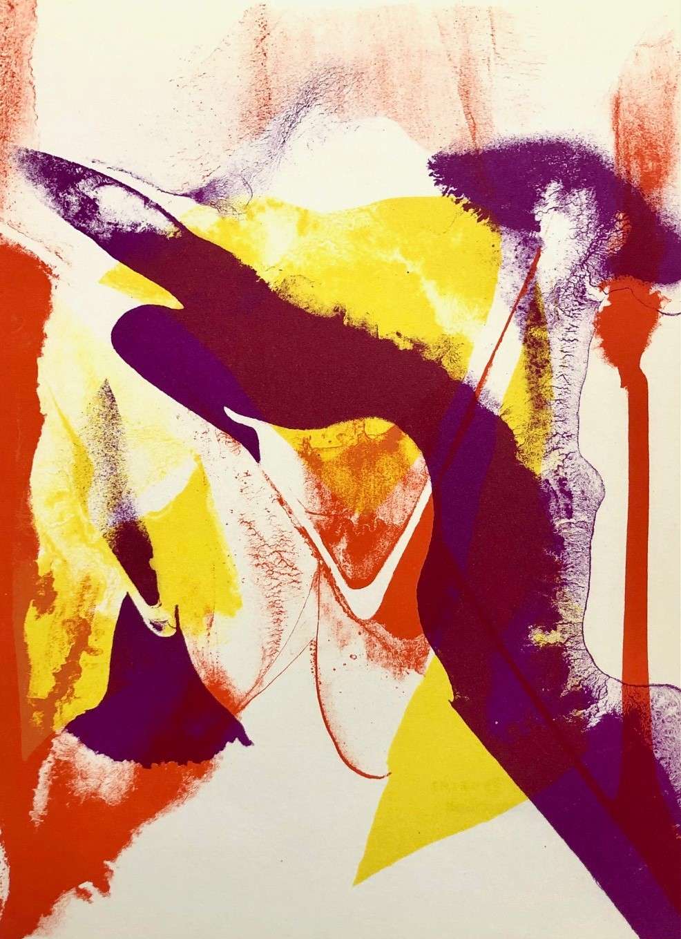 Composition Lithograph by Paul Jenkins (1965), Mounted - Image 3
