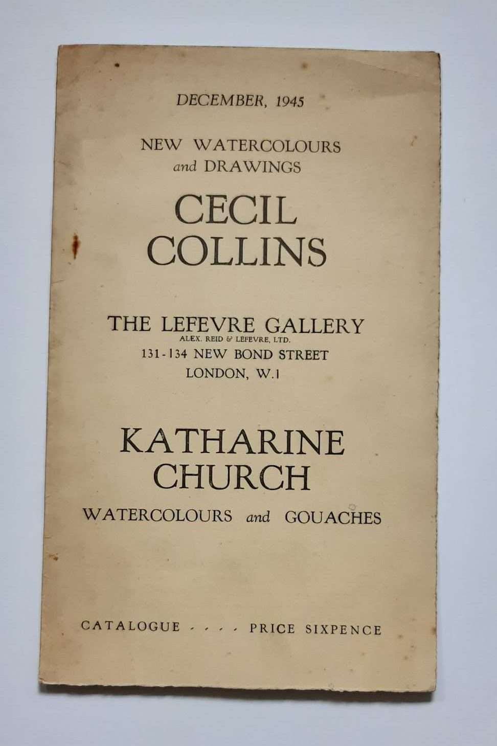 Collection of Scarce Cecil Collins Exhibition Catalogues and Related Ephemera - Image 8
