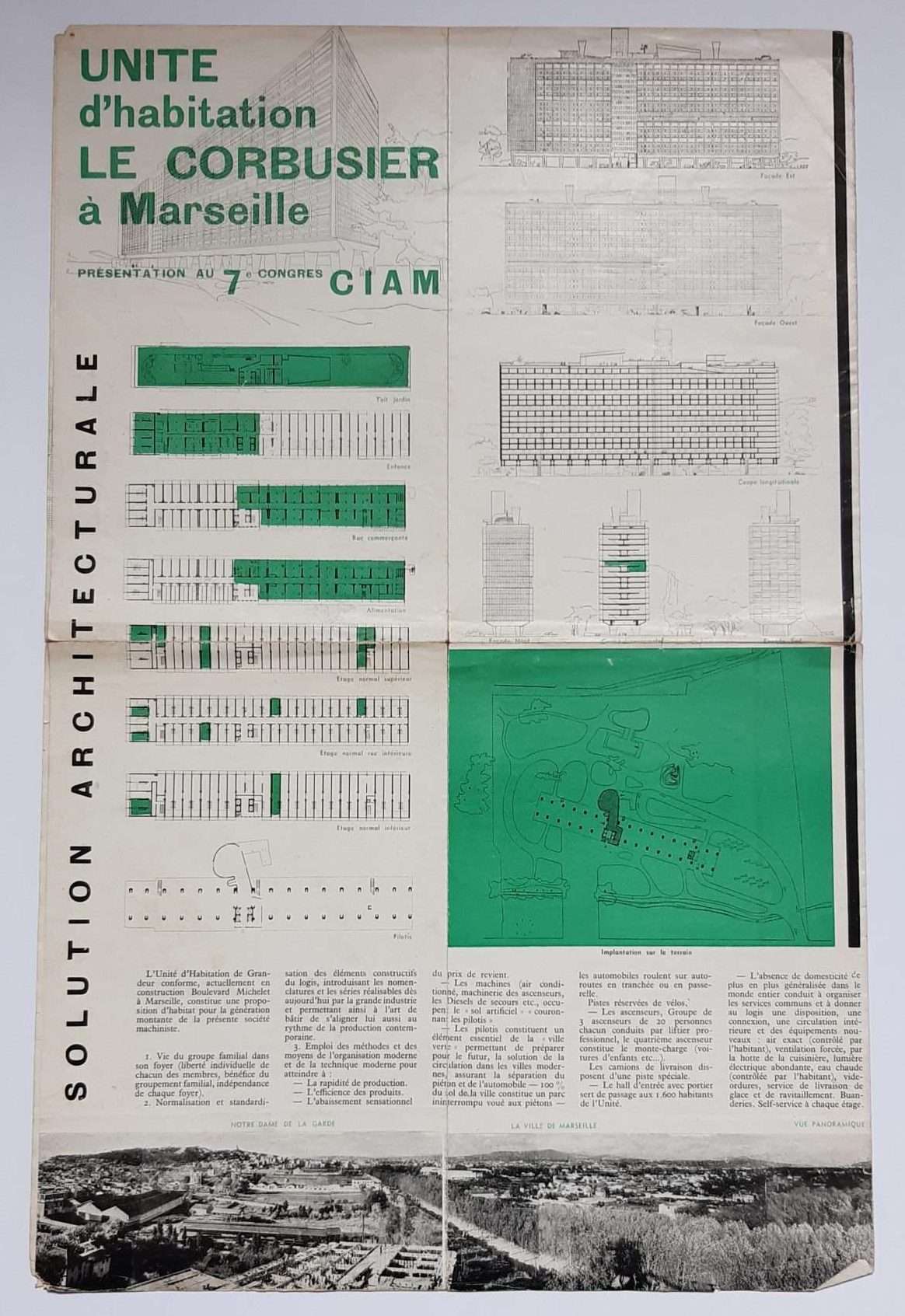 Unité d'habitation in Marseille, presentation at the 7th CIAM congress (1949)