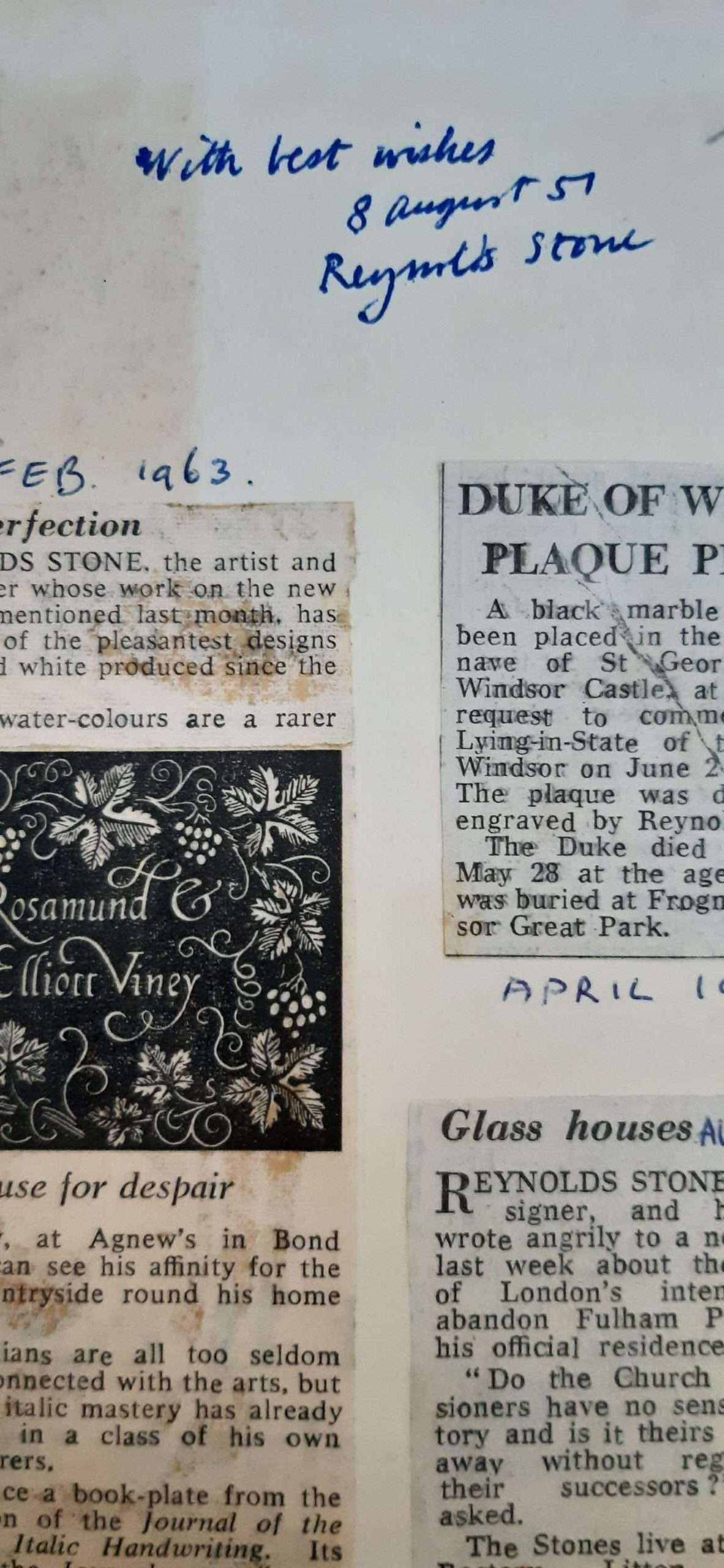The Wood-Engravings of Reynolds Stone (Inscribed by Reynolds Stone) (1951) - Image 3