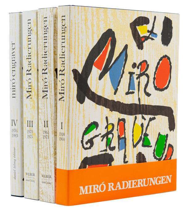 Miró – Radierungen / Etchings (4 vols.) Catalogue raisonné + 8 original woodcuts