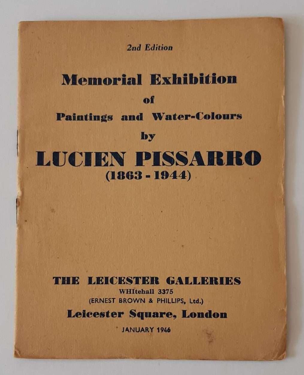 Memorial Exhibition of Paintings and Watercolours by Lucien Pissarro (1863-1944)