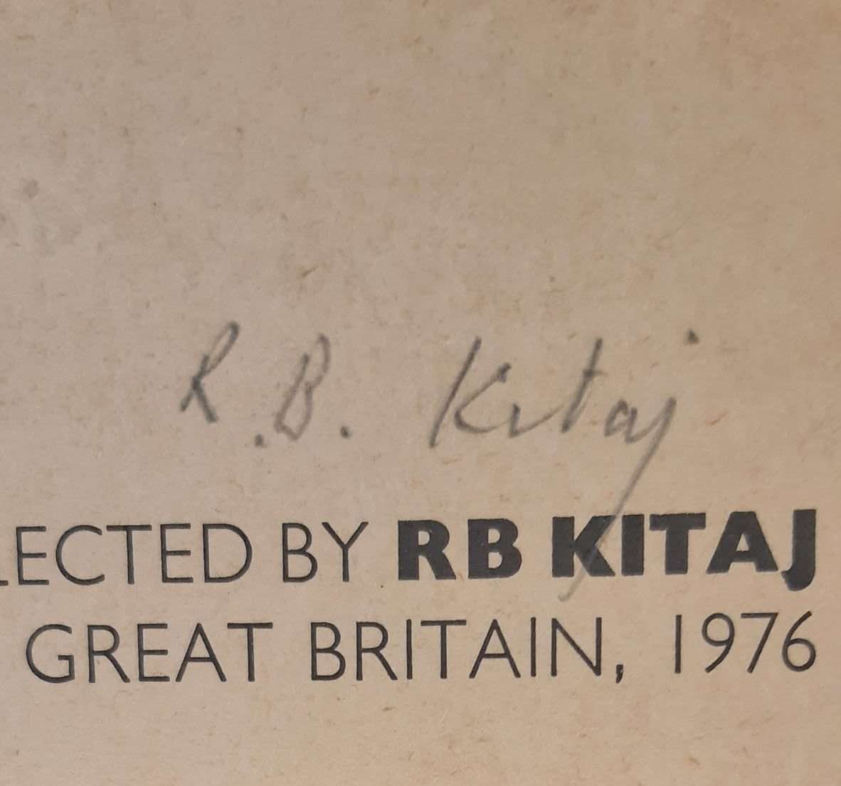 The Human Clay: An Exhibition Selected by RB Kitaj (1976) (SIGNED BY KITAJ) - Image 6