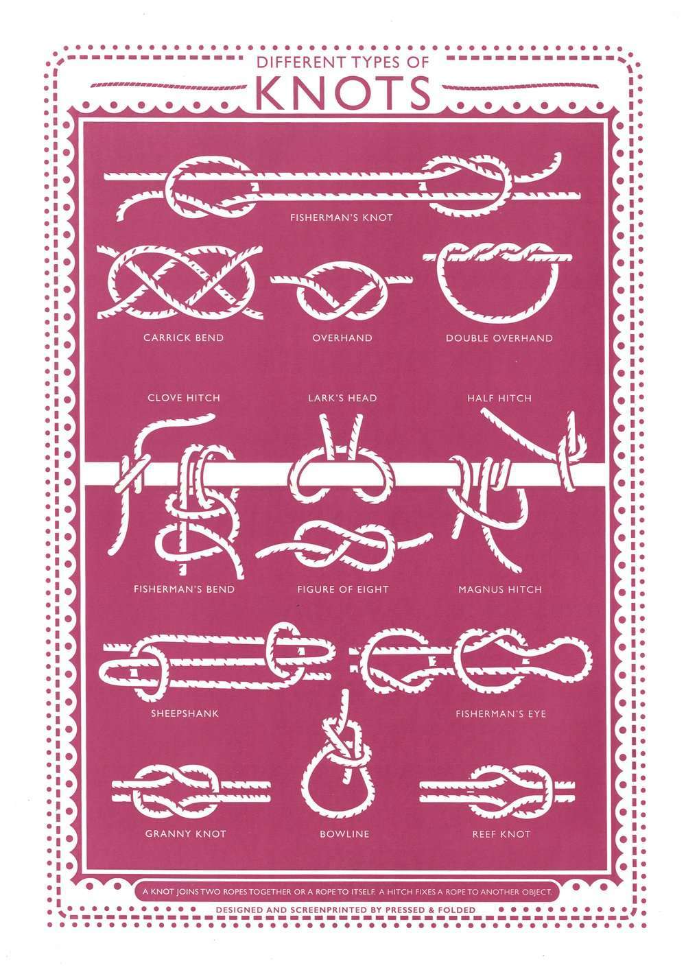 Knots Screenprint by James Brown