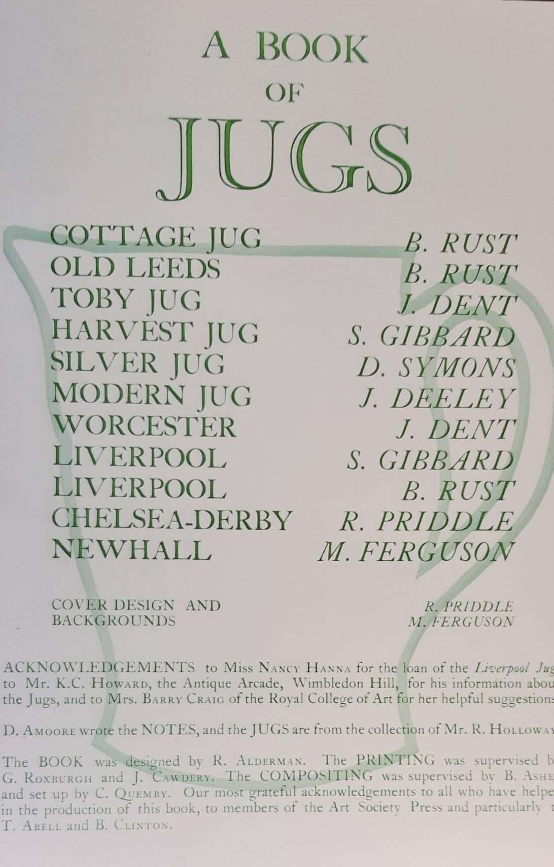 A Book of Jugs (1956) (Linocuts) (Art Society Press) - Image 4