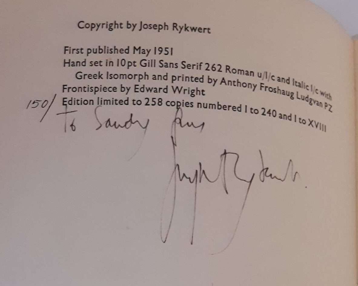 Joseph Rykwert: The Golden House (Inscribed to Coilin St John Wilson) (1951) - Image 2