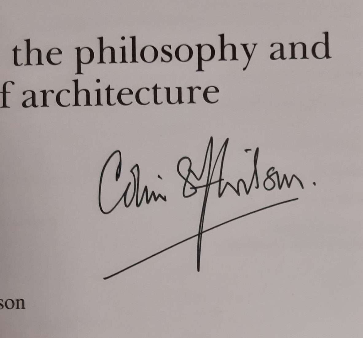 Architectural Reflections: Studies in the philosophy and Practice of Architecture (Signed by Colin St John Wilson) - Image 2