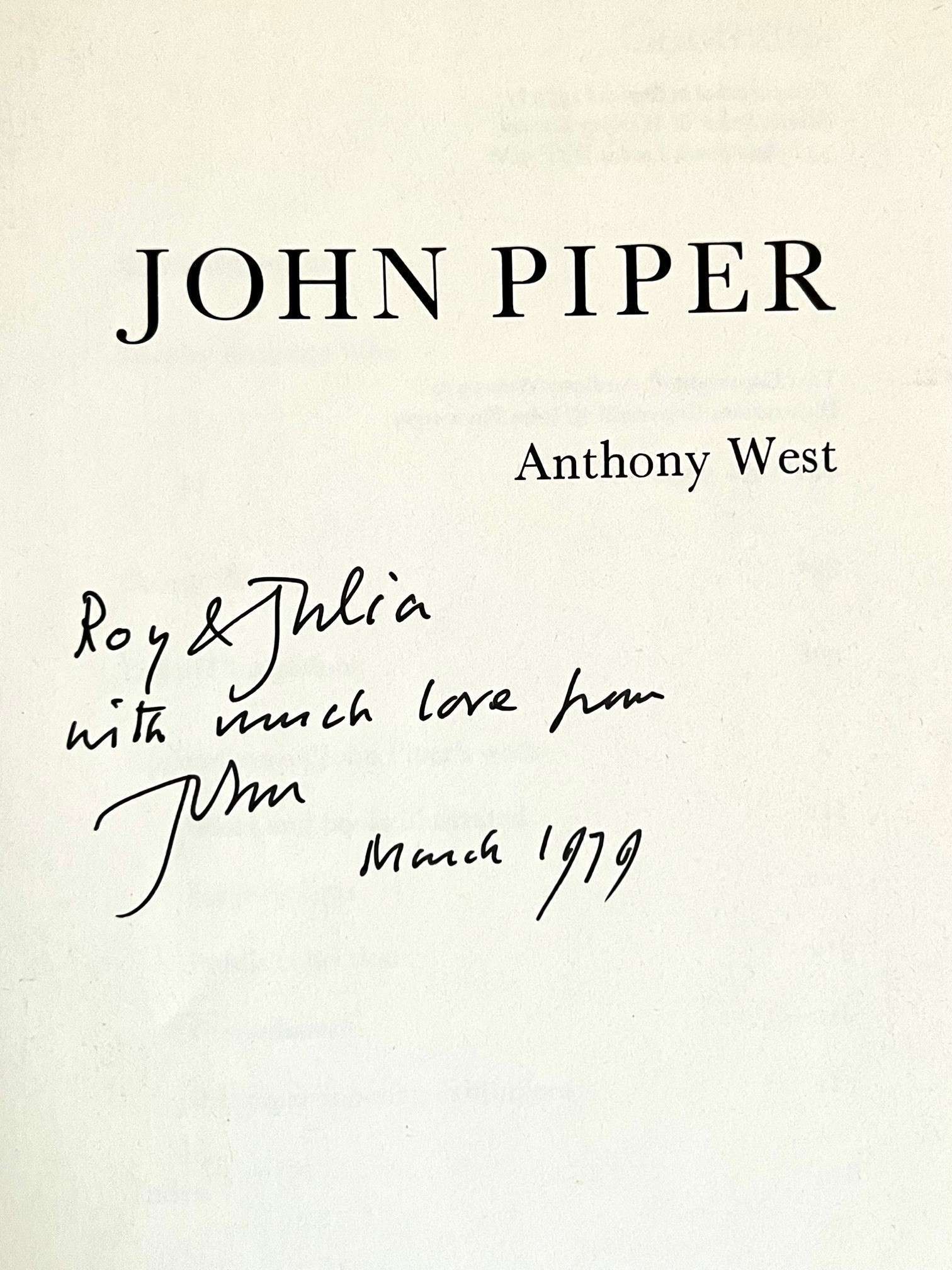 John Piper (Inscribed by John Piper to Roy Strong) - Image 2