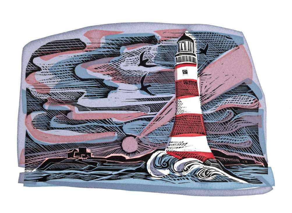 Lighthouse Print by Angela Harding