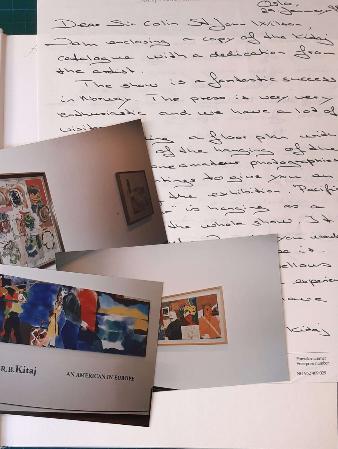 RB Kitaj: An American in Europe (Inscribed by RB Kitaj) (1998) - Image 3