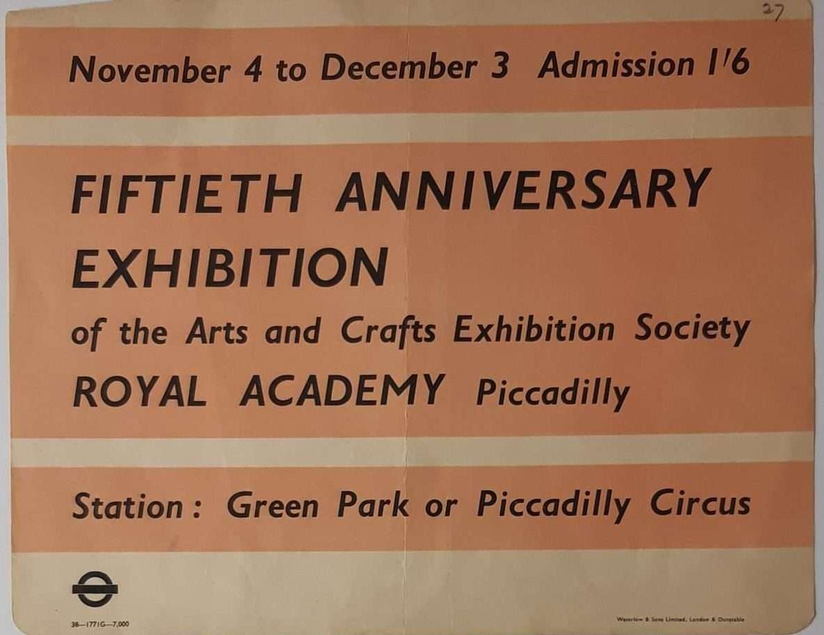 Fiftieth Anniversary Exhibition of the Arts and Crafts Exhibition Society, Royal Academy (1938) (Poster)
