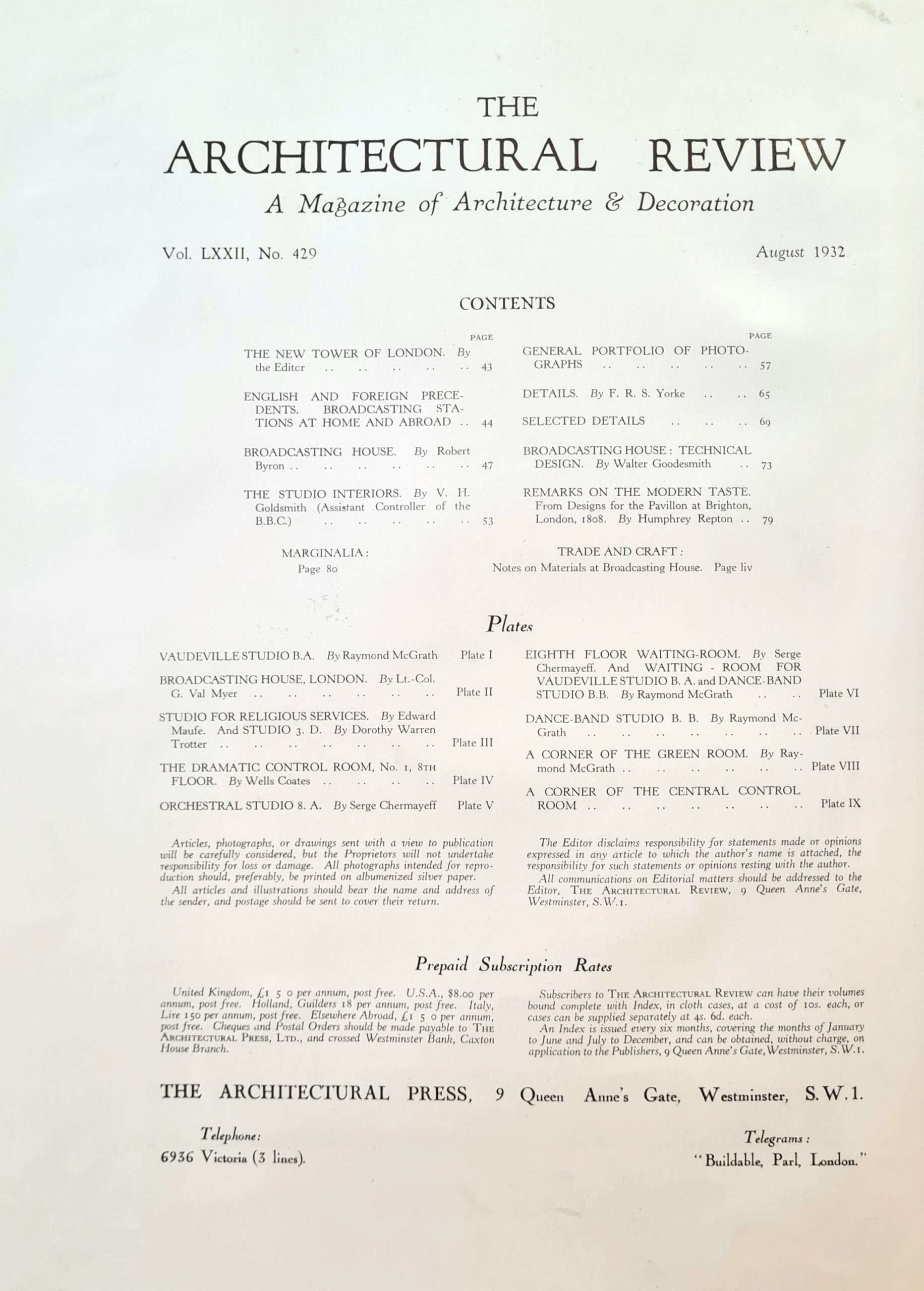 The Architectural Review 1932 (July to December) - Image 4