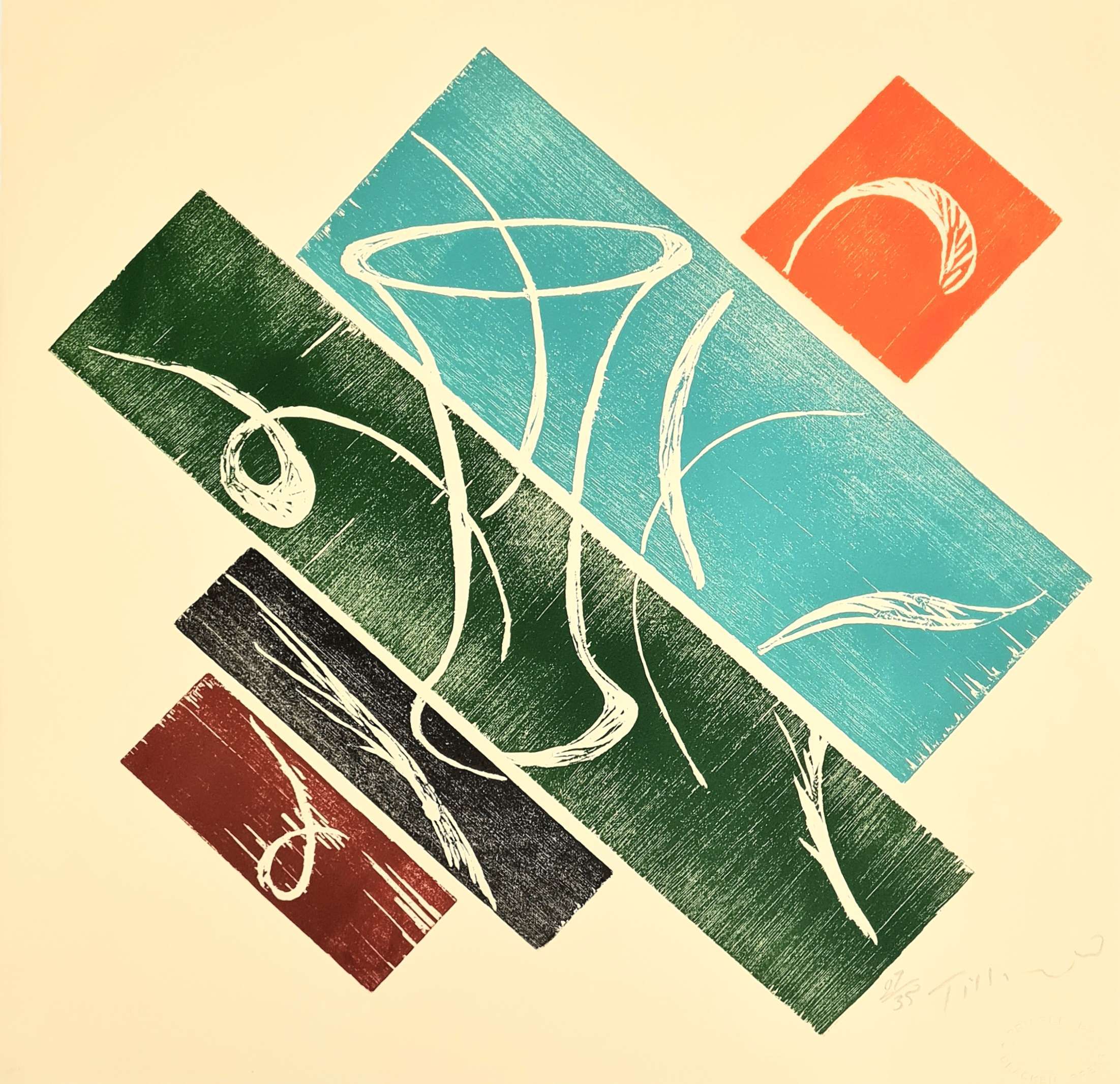William Tillyer Set of 6 Woodcut Prints (2025) - Image 5