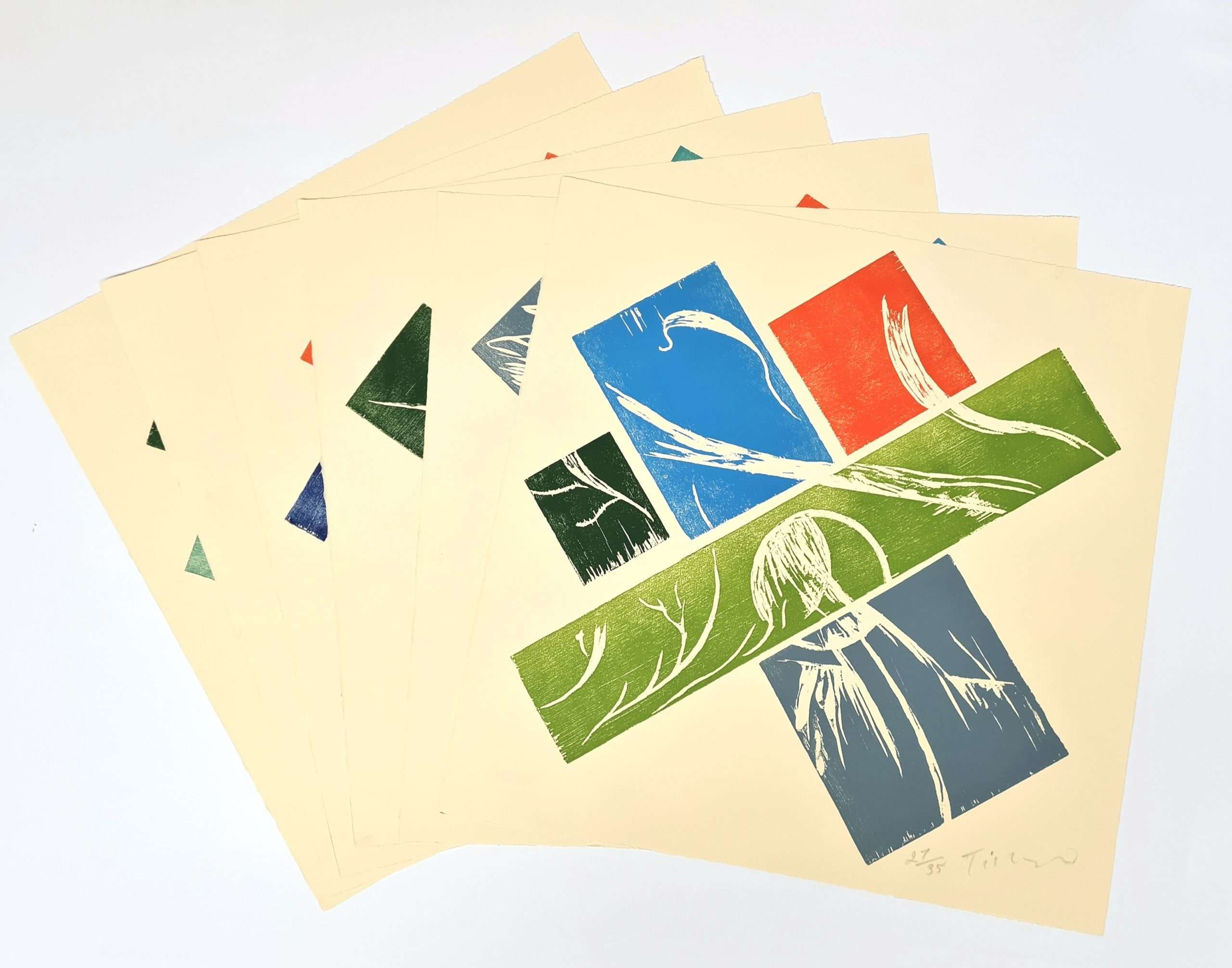 William Tillyer Set of 6 Woodcut Prints (2025) - Image 2