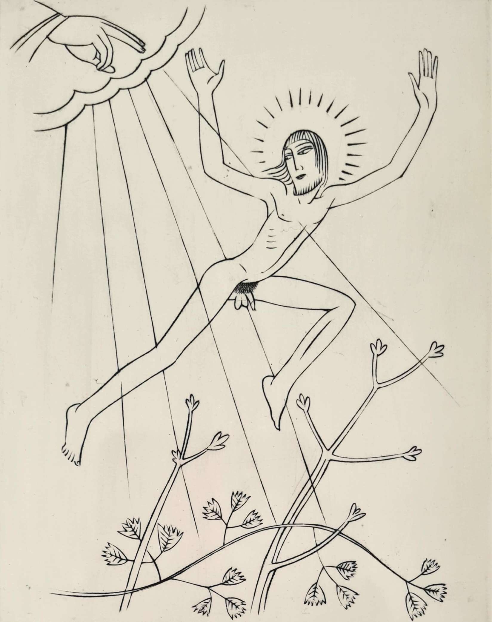 10 Framed Copper Engravings by Eric Gill - Image 13