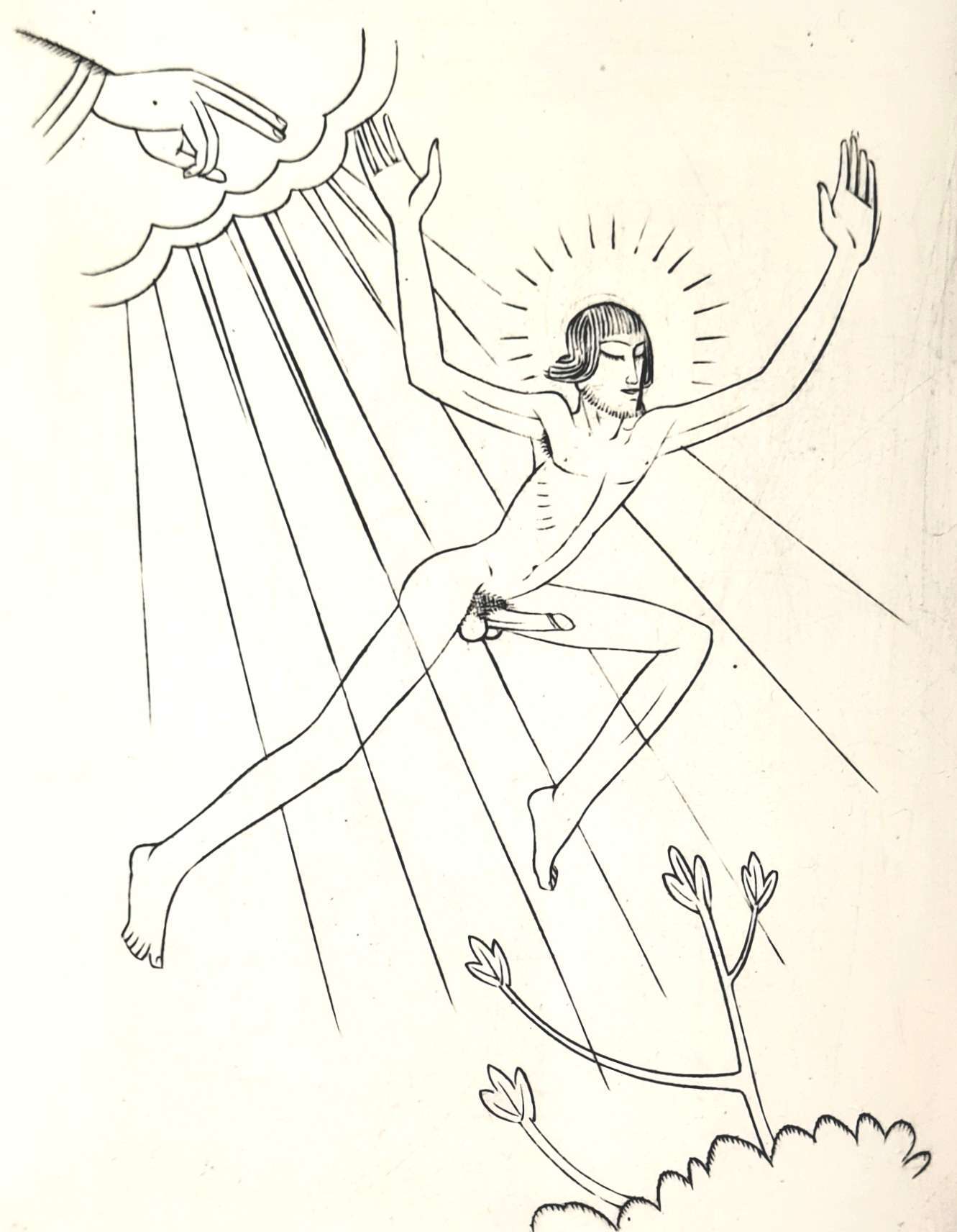 10 Framed Copper Engravings by Eric Gill - Image 6