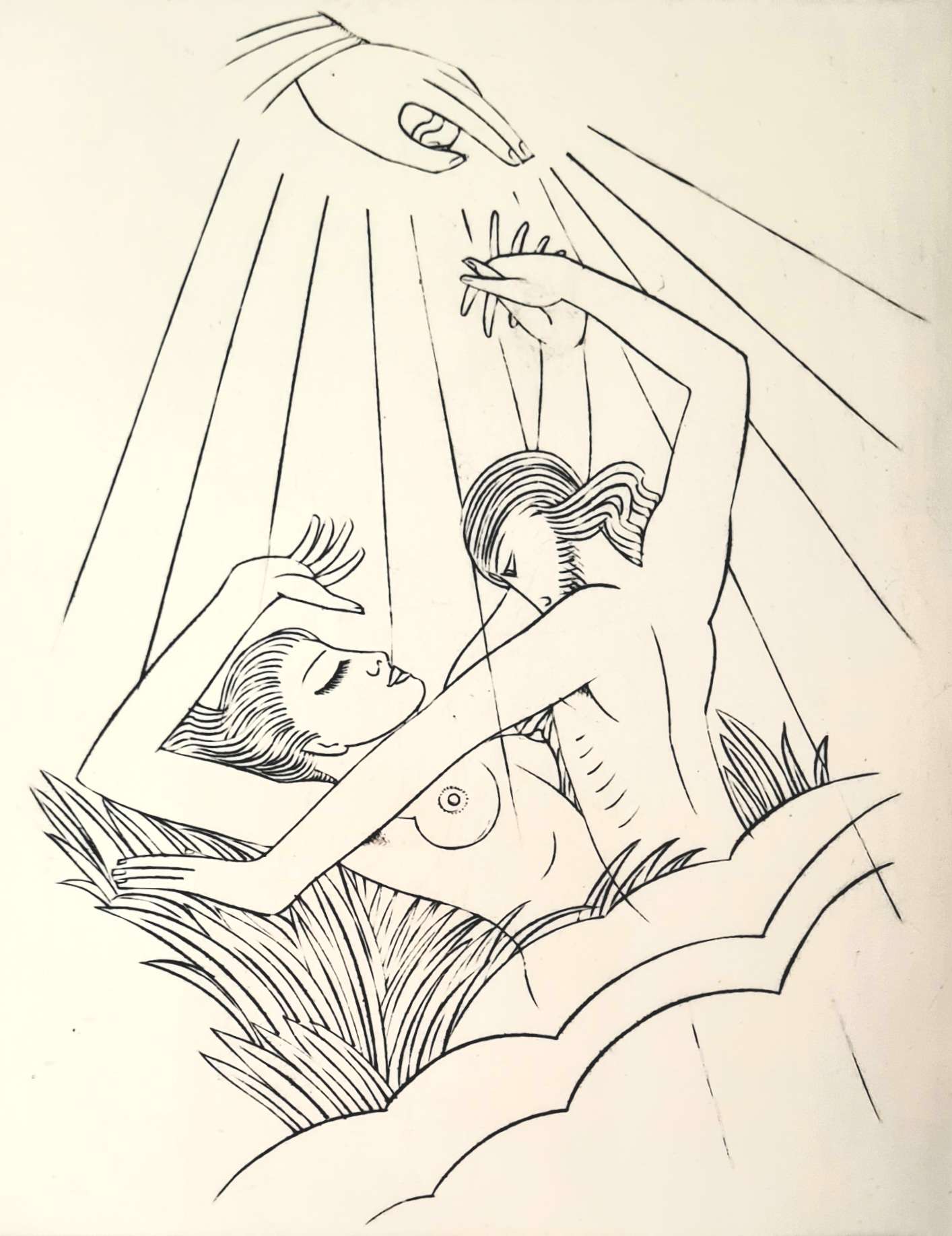 10 Framed Copper Engravings by Eric Gill - Image 4