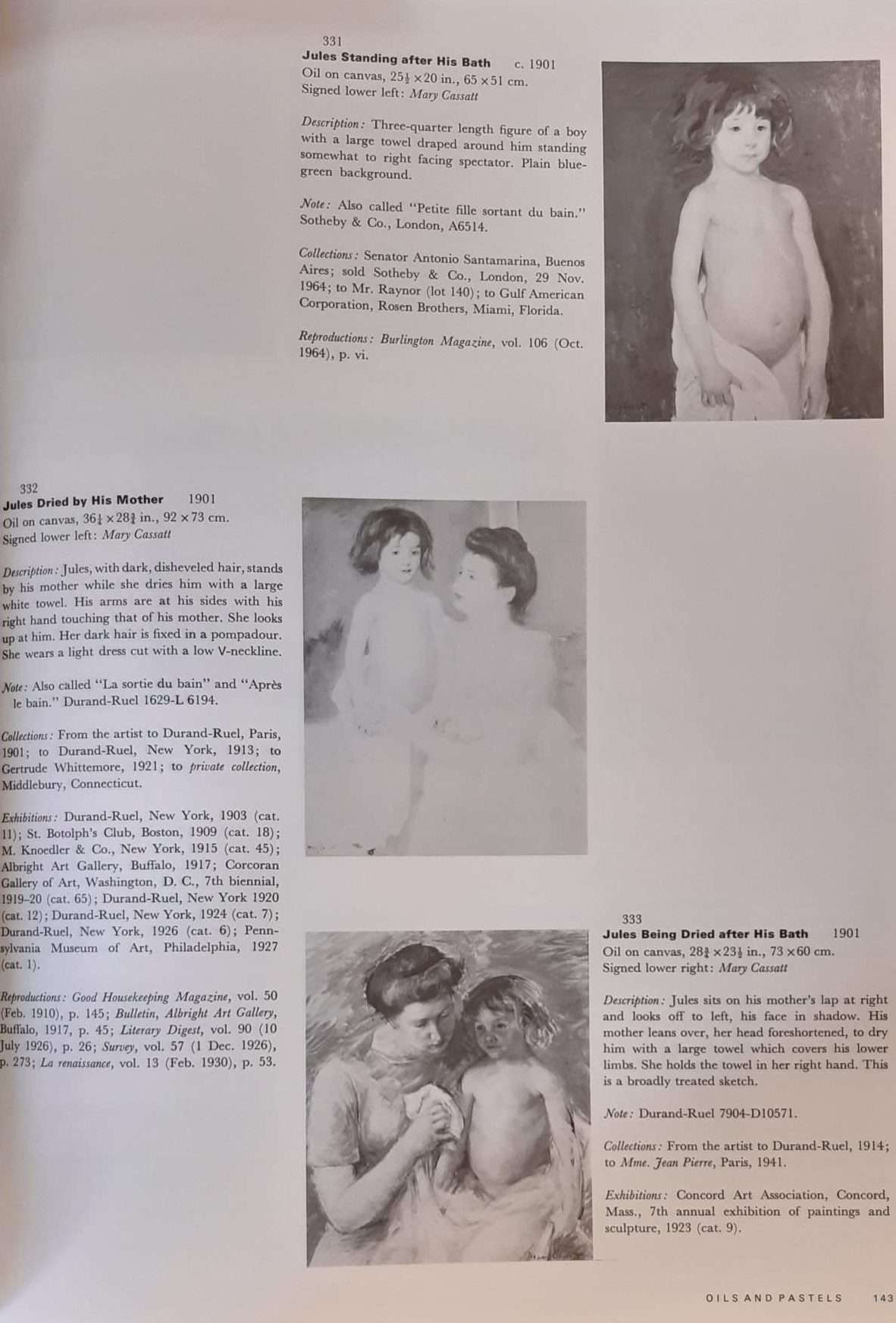 Mary Cassatt: A Catalogue Raisonne of the Oils Pastels Watercolors and Drawings (1970) - Image 3