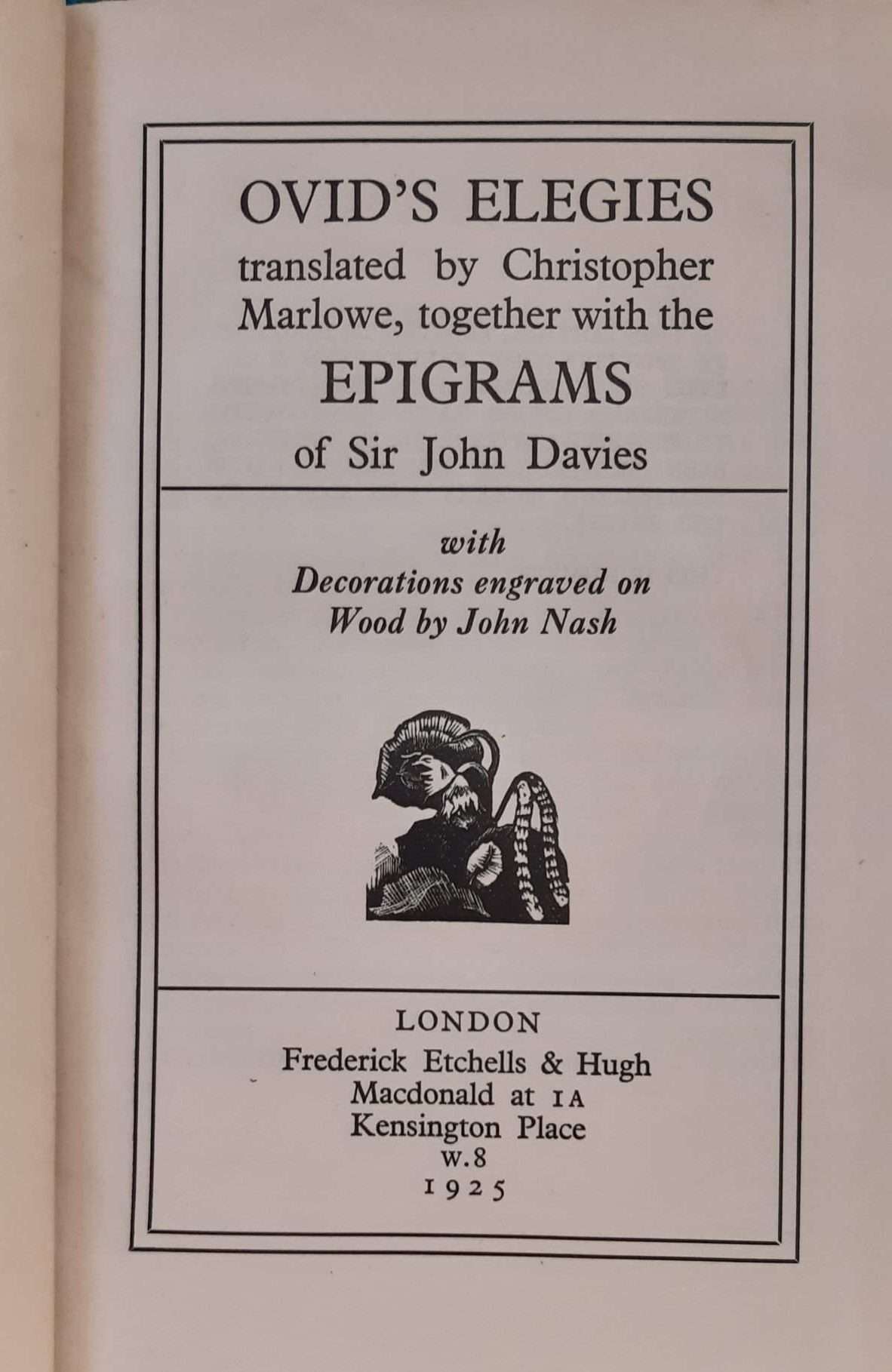 Ovid's Elegies (With Decorations Engraved by John Nash) (1925) - Image 2