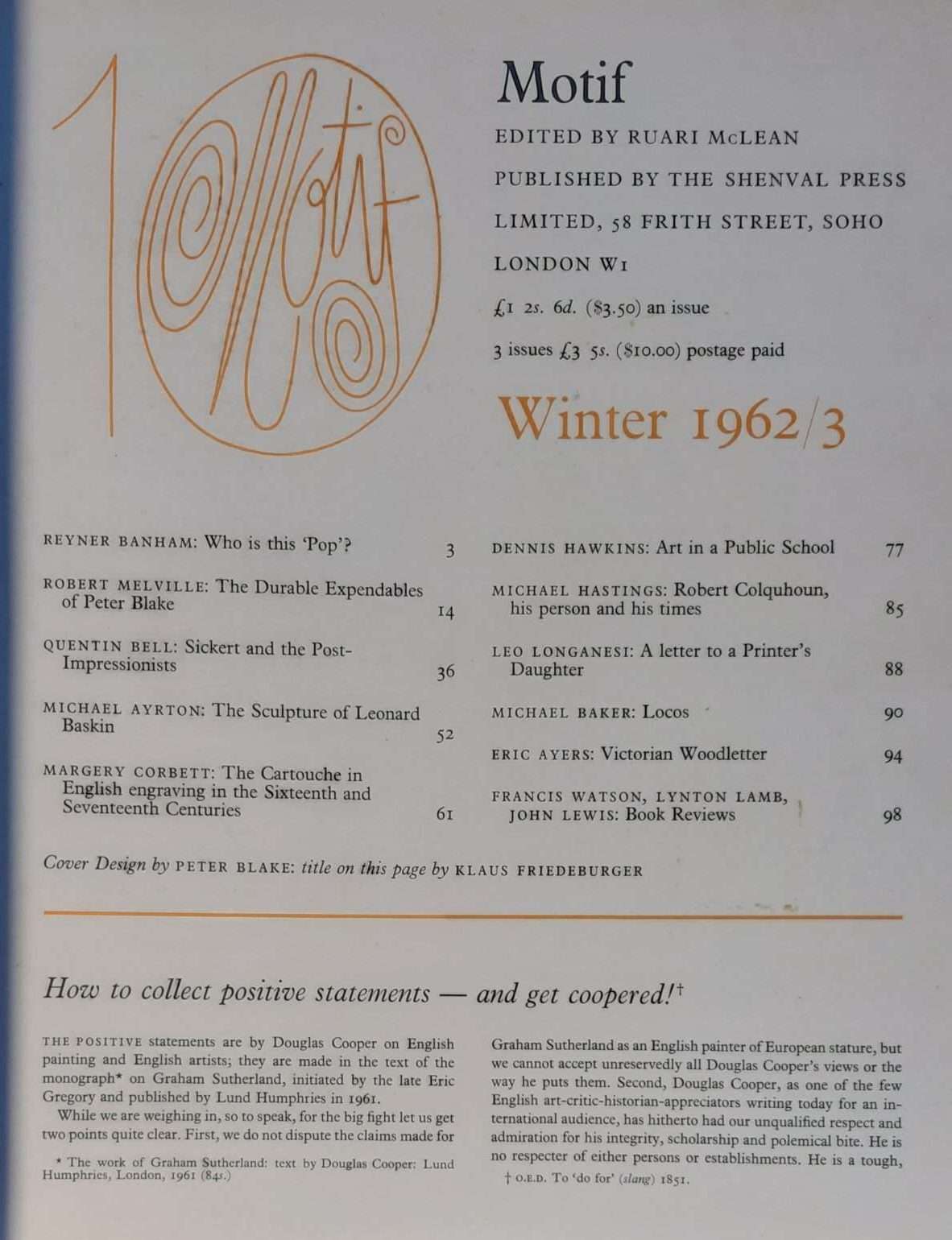 Motif: A Journal of the Visual Arts (complete set minus issue 13) (1958-1967) - Image 7