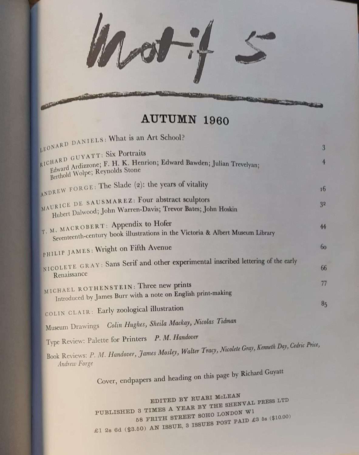 Motif: A Journal of the Visual Arts (complete set minus issue 13) (1958-1967) - Image 9