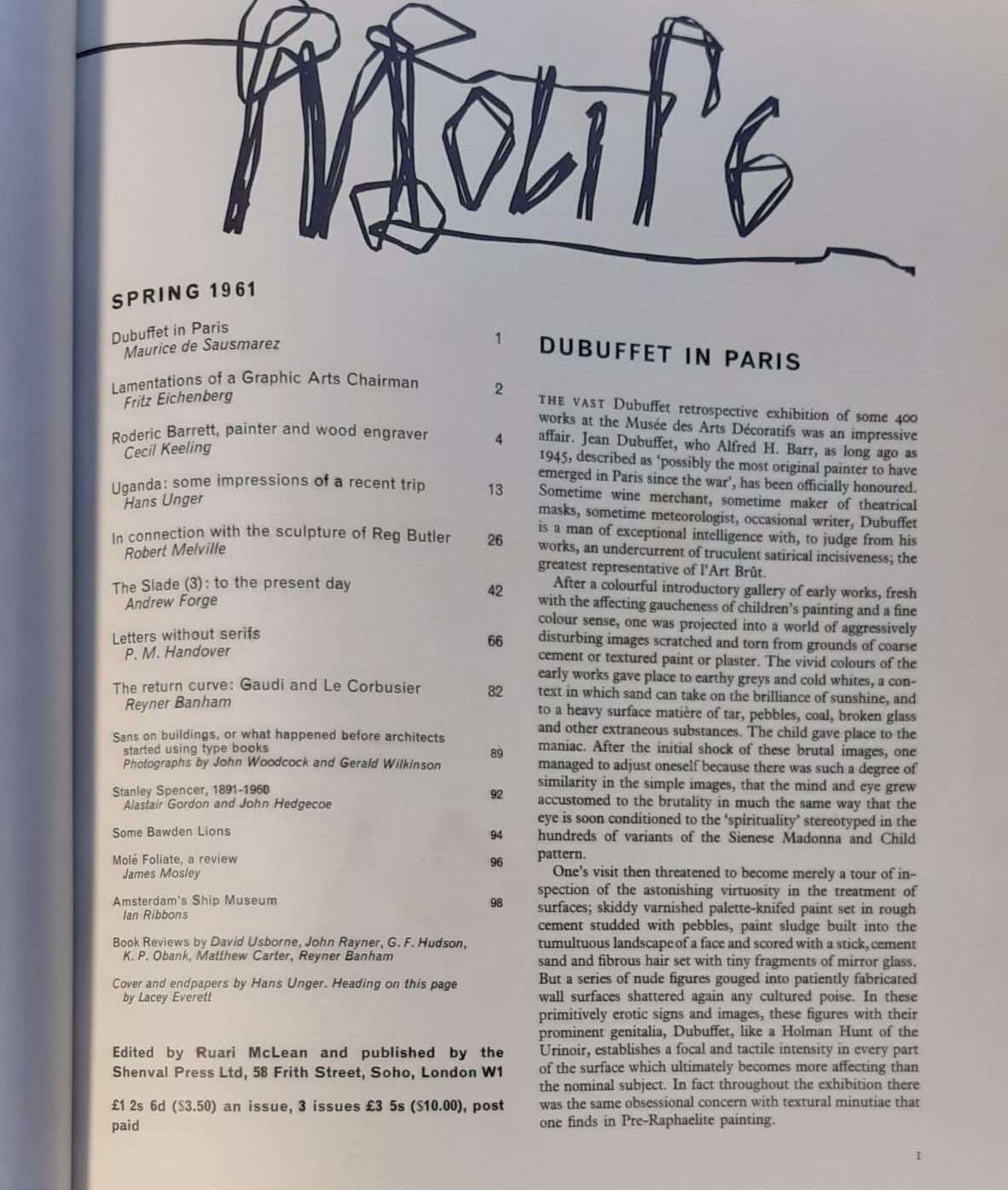 Motif: A Journal of the Visual Arts (complete set minus issue 13) (1958-1967) - Image 16