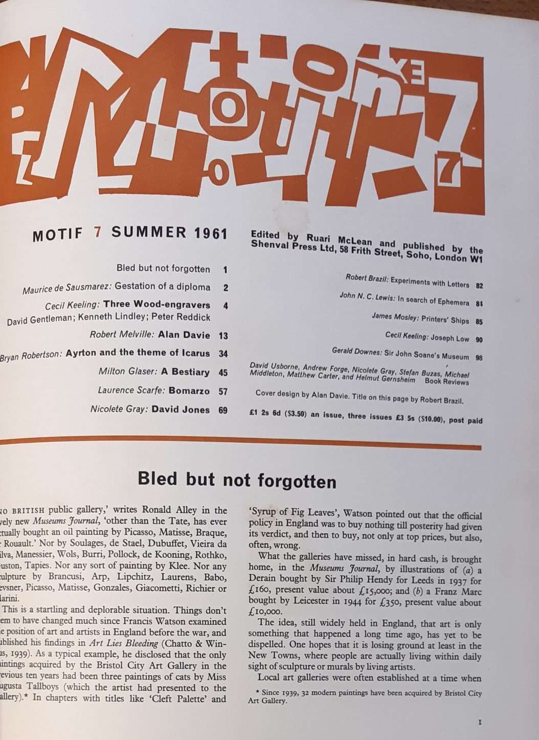 Motif: A Journal of the Visual Arts (complete set minus issue 13) (1958-1967) - Image 15