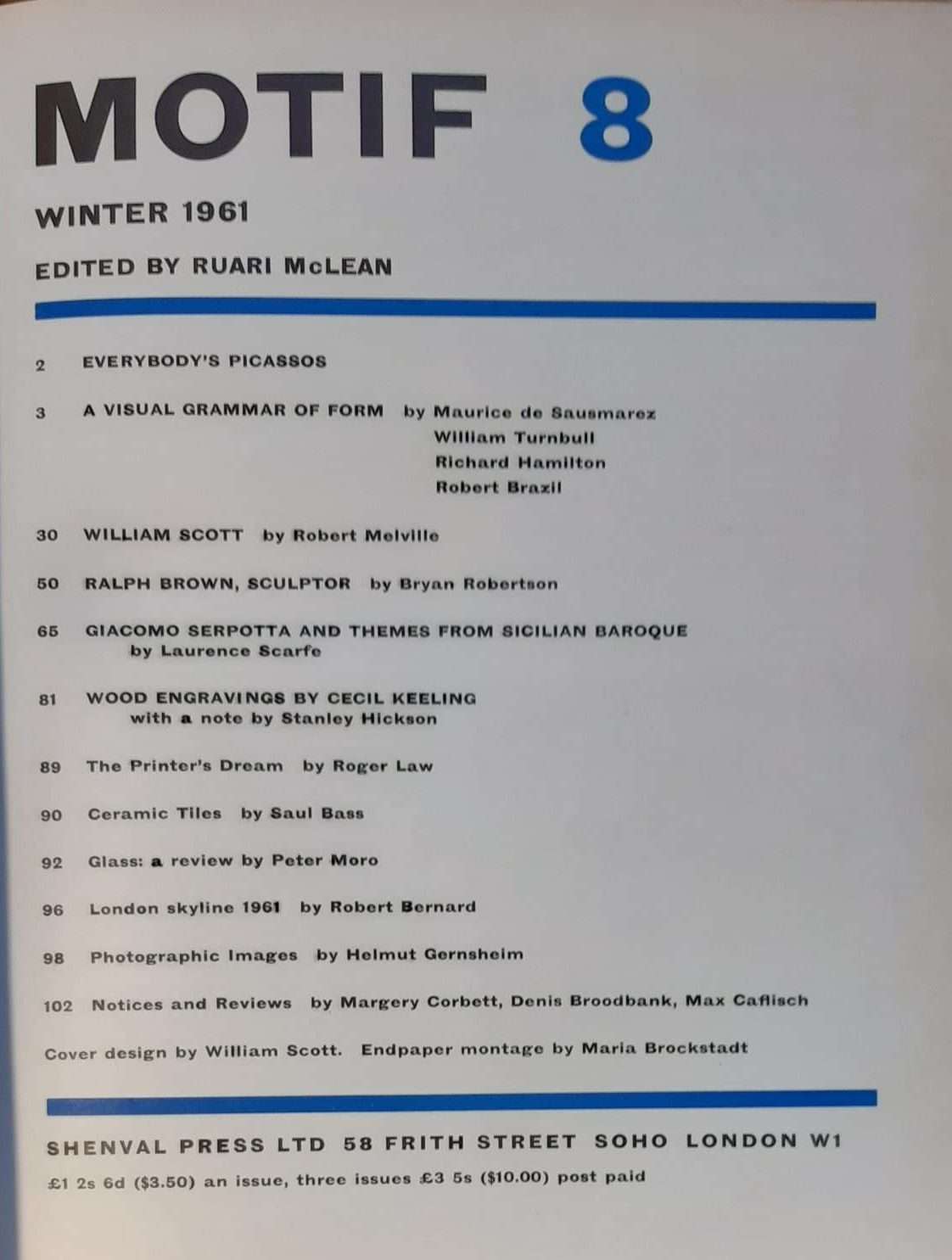Motif: A Journal of the Visual Arts (complete set minus issue 13) (1958-1967) - Image 14