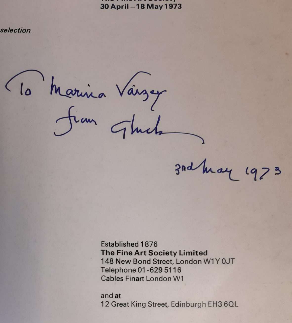 Gluck: Exhibition of Paintings (1973) (Inscribed by Gluck) - Image 3