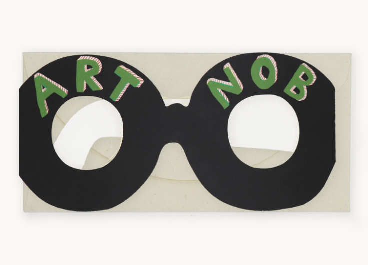 Black 'Art Nob' Glasses Card - Image 2