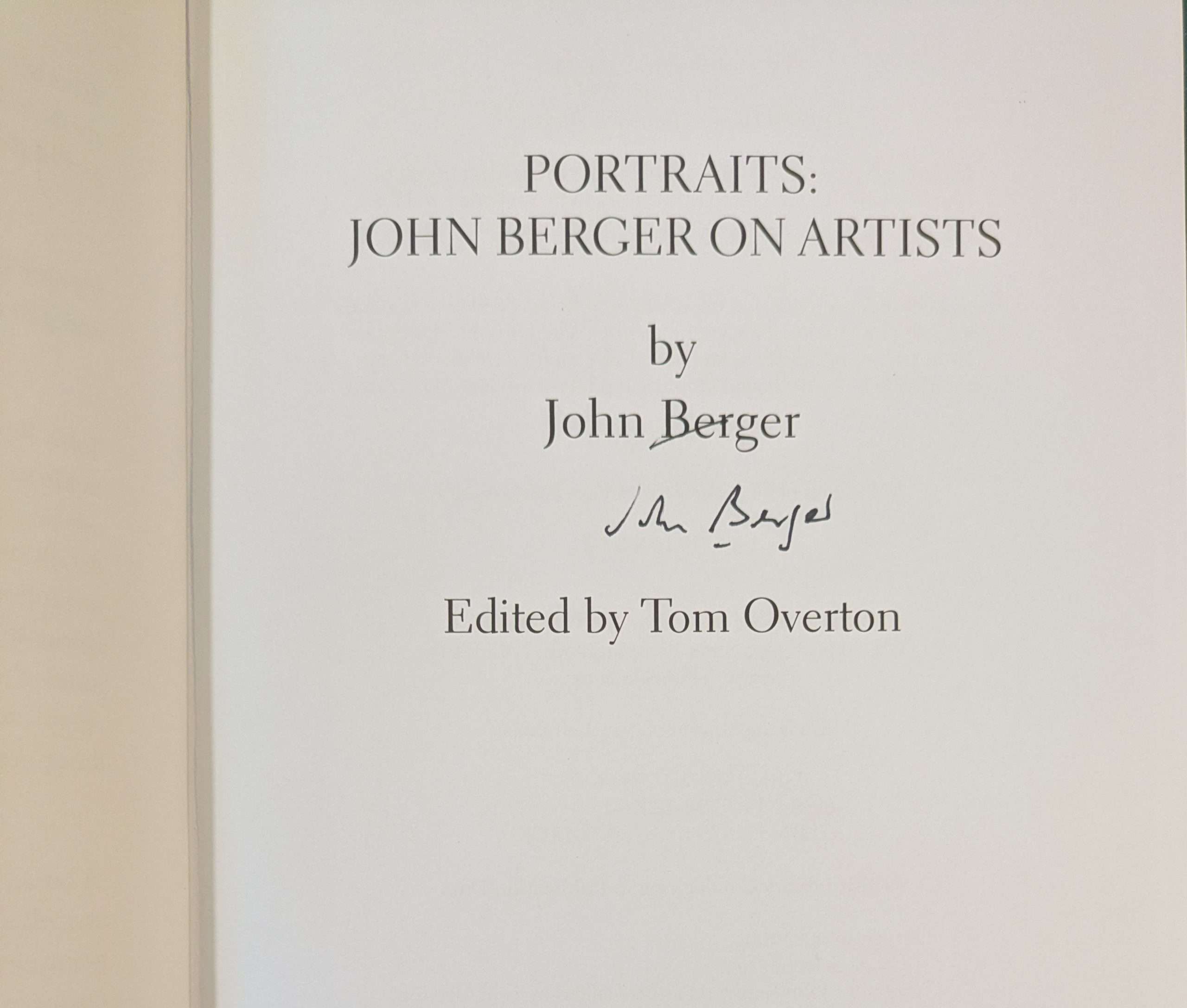 Portraits: John Berger on Artists (Signed) (2015) - Image 2