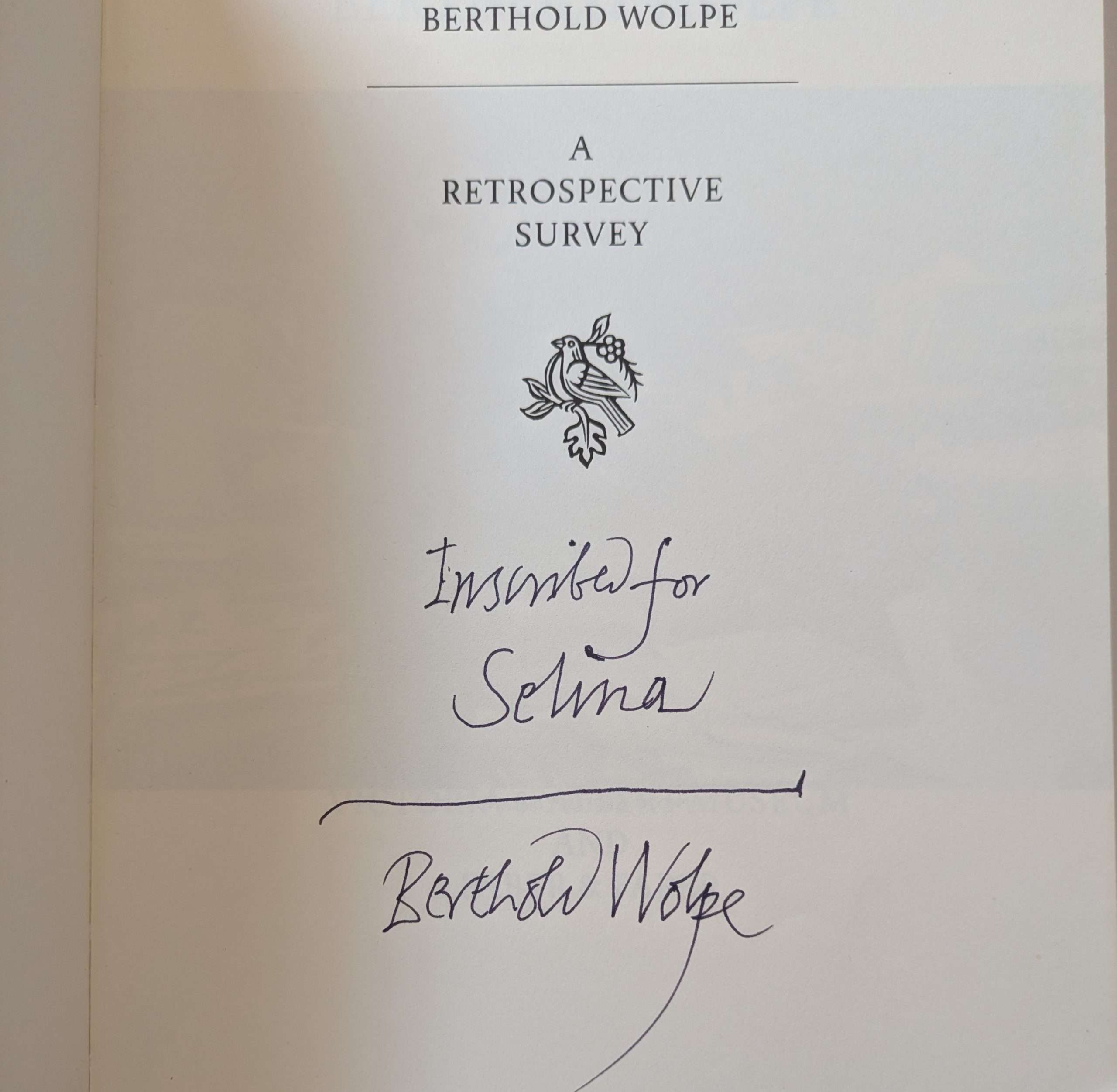 Berthold Wolpe: A Retrospective Survey (Signed) (1980) - Image 2