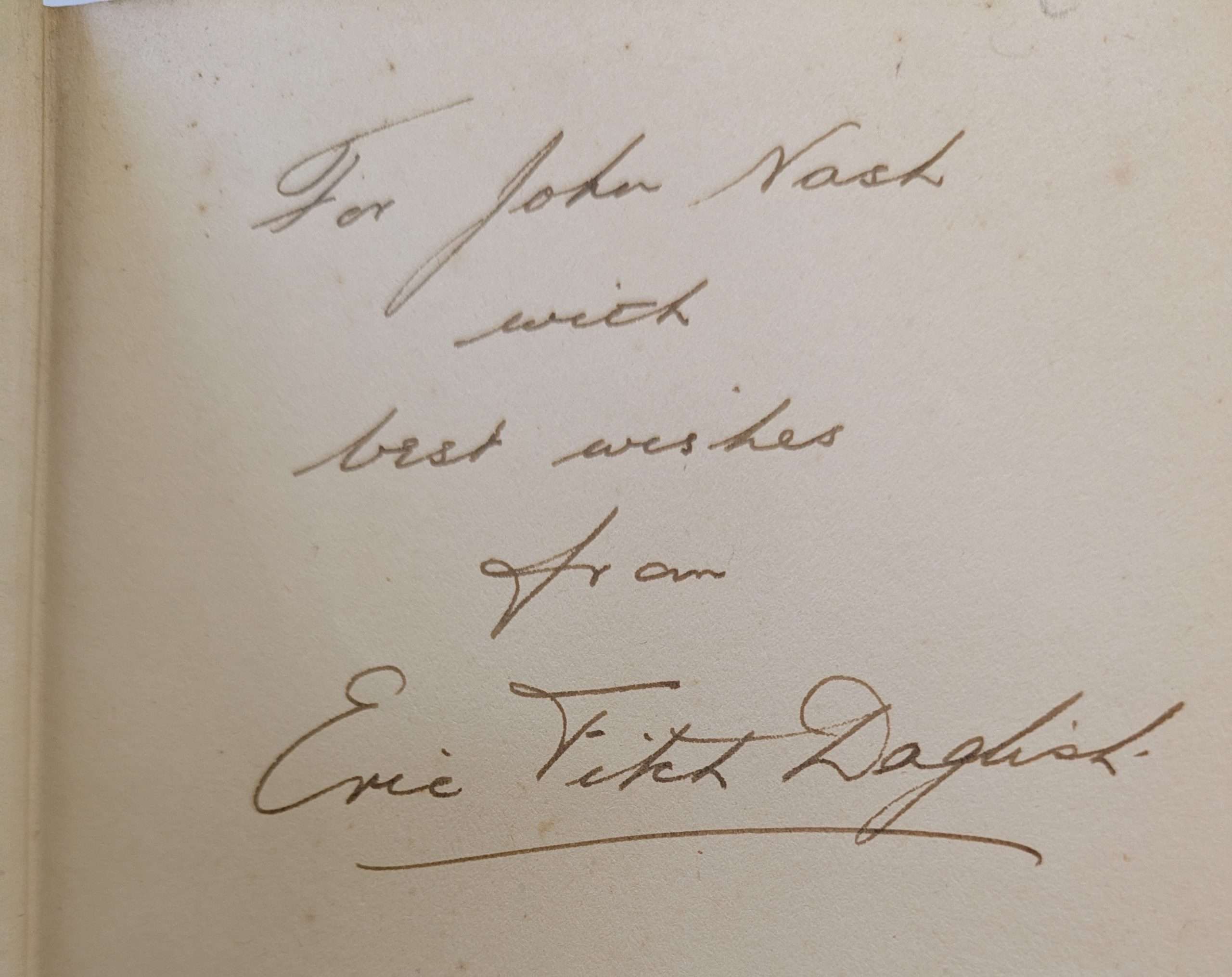 Open-Air Library: A Sportsman's Sketches (Inscribed by Eric Daglish to John Nash) (1932) - Image 2